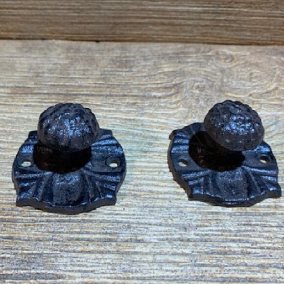 Two (2) Drawer Pulls Vintage Cast Iron Drawer Knob 2 1/4" wide Base 0170-0062 - Picture 9 of 13